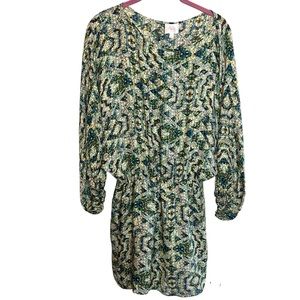 Parker Silk Geometric Print Dress, size XS